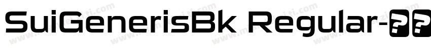 SuiGenerisBk Regular字体转换
